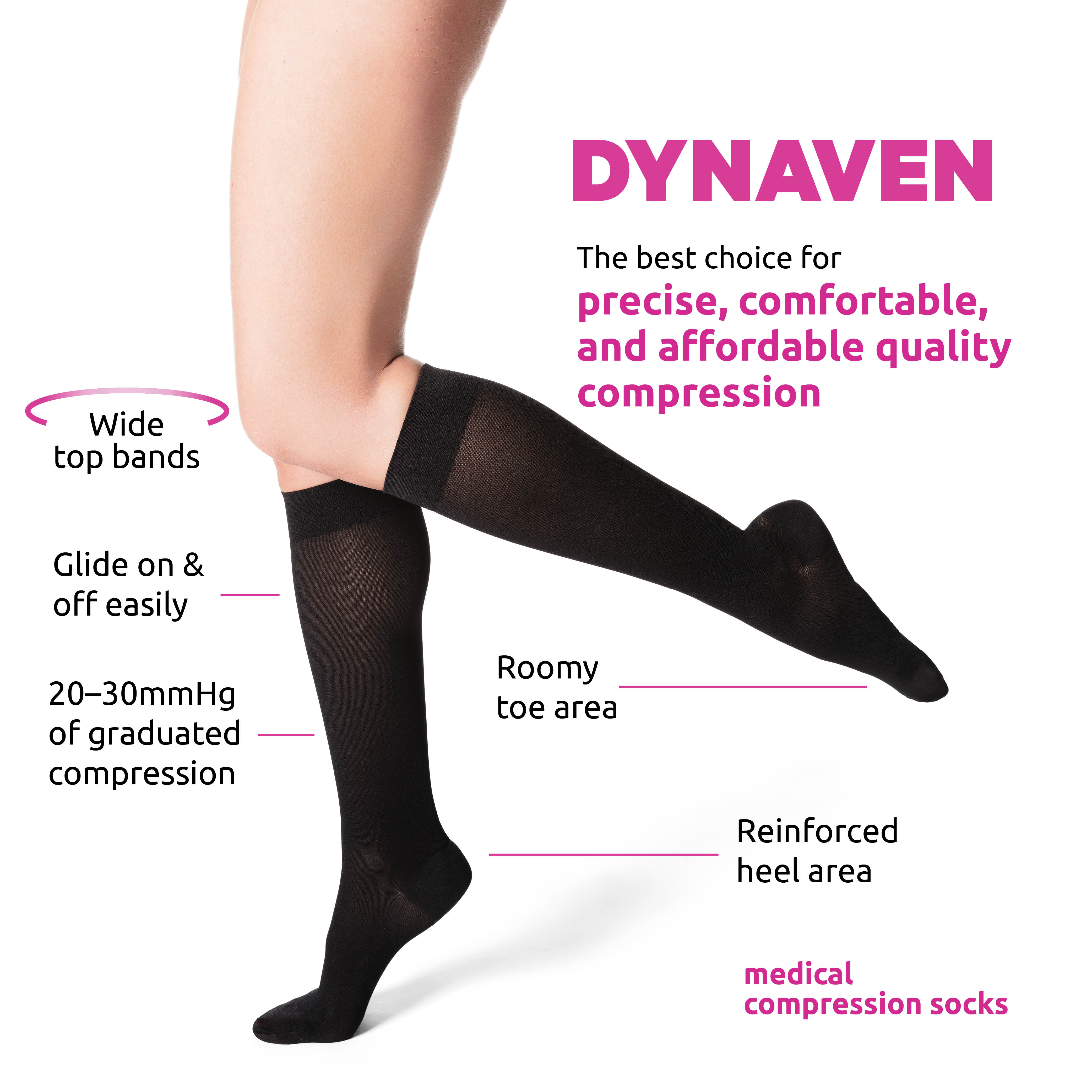 Dynaven Opaque Women's Knee High 20-30 mmHg - Image 4
