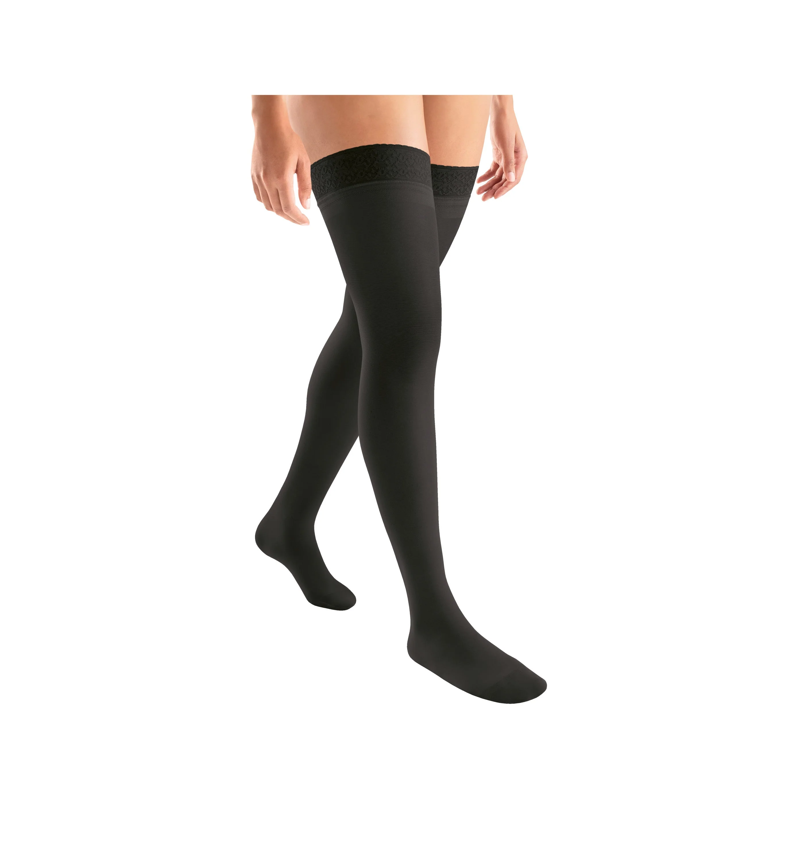 JOBST® ACTIVA Sheer Thigh High 15-20 mmHg w/ Silicone Lace Band - Image 2
