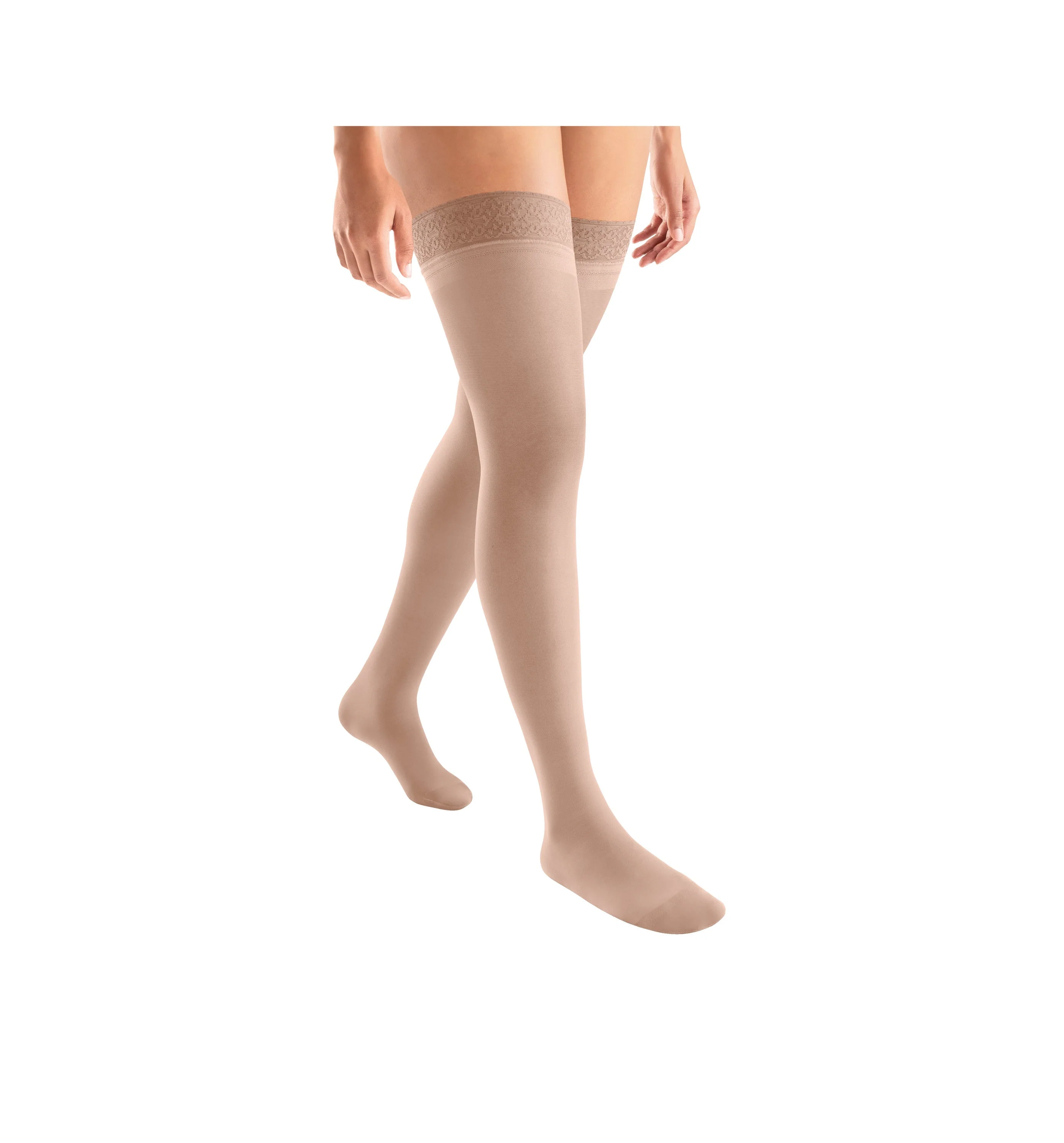JOBST® ACTIVA Sheer Thigh High 8-15 mmHg w/ Silicone Lace Band