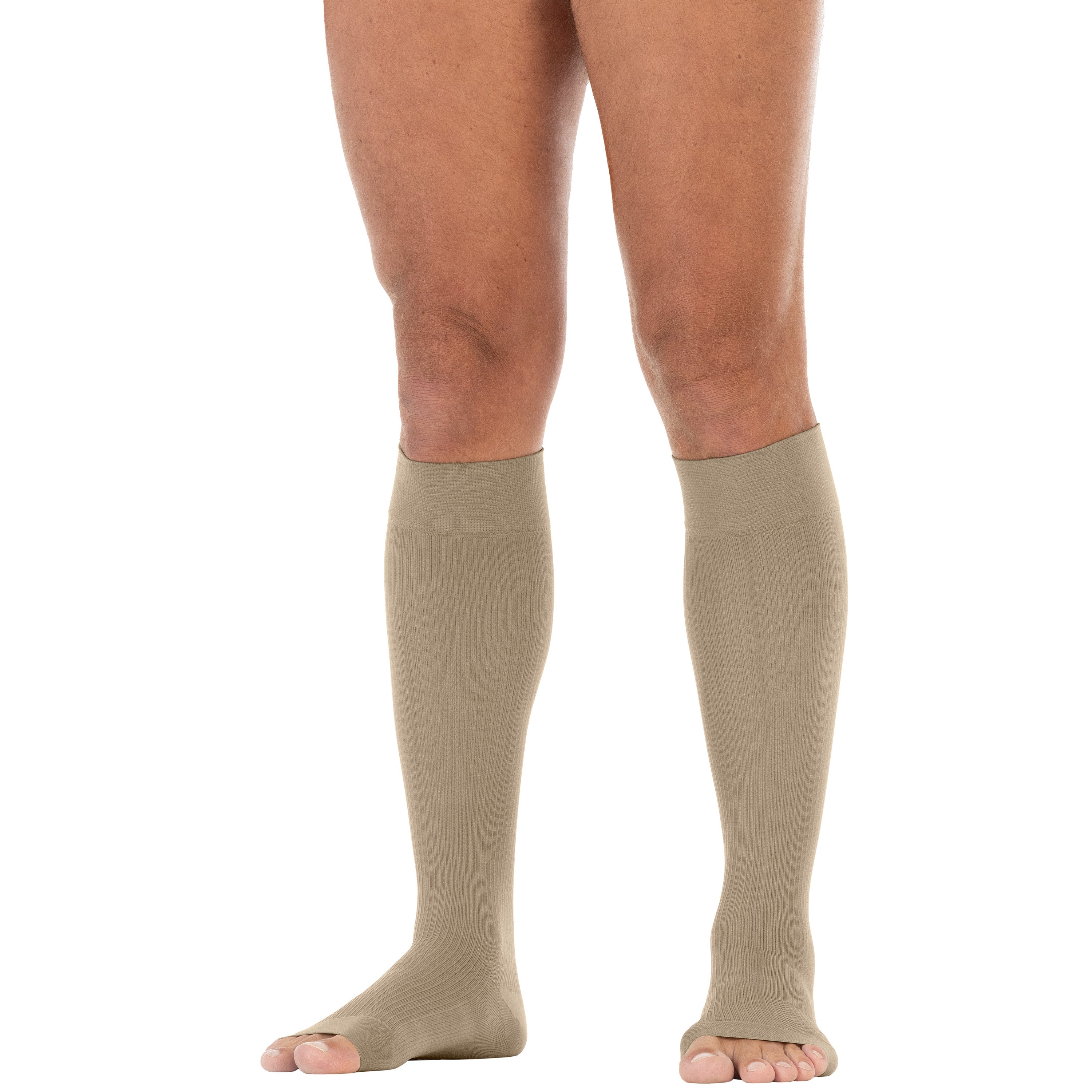 JOBST® forMen Knee High w/ SoftFit Band 30-40 mmHg, Open Toe - Image 2
