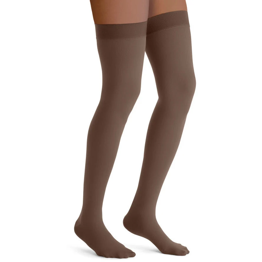 JOBST® Opaque Women's Thigh High 15-20 mmHg w/ Silicone Dot Top Band - Image 5