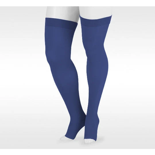 Juzo Soft Thigh High 15-20 mmHg w/ Silicone Band, Open Toe - Image 5