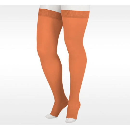 Juzo Soft Thigh High 20-30 mmHg w/ Silicone Band, Open Toe - Image 3
