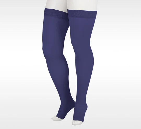 Juzo Soft Thigh High 20-30 mmHg w/ Silicone Band, Open Toe - Image 5