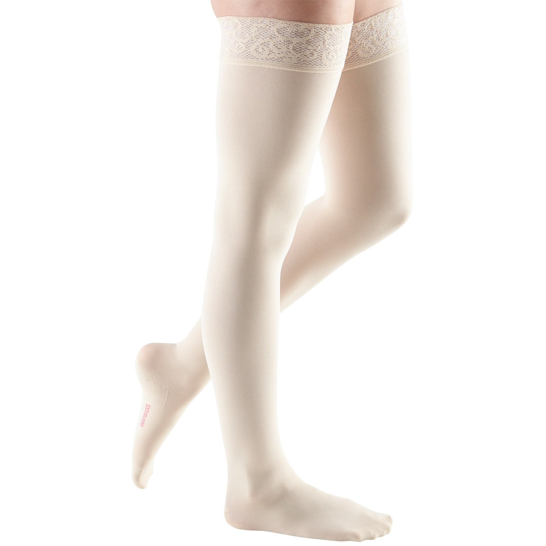 Mediven Comfort Thigh High 30-40 mmHg w/ Lace Silicone Top Band - Image 5