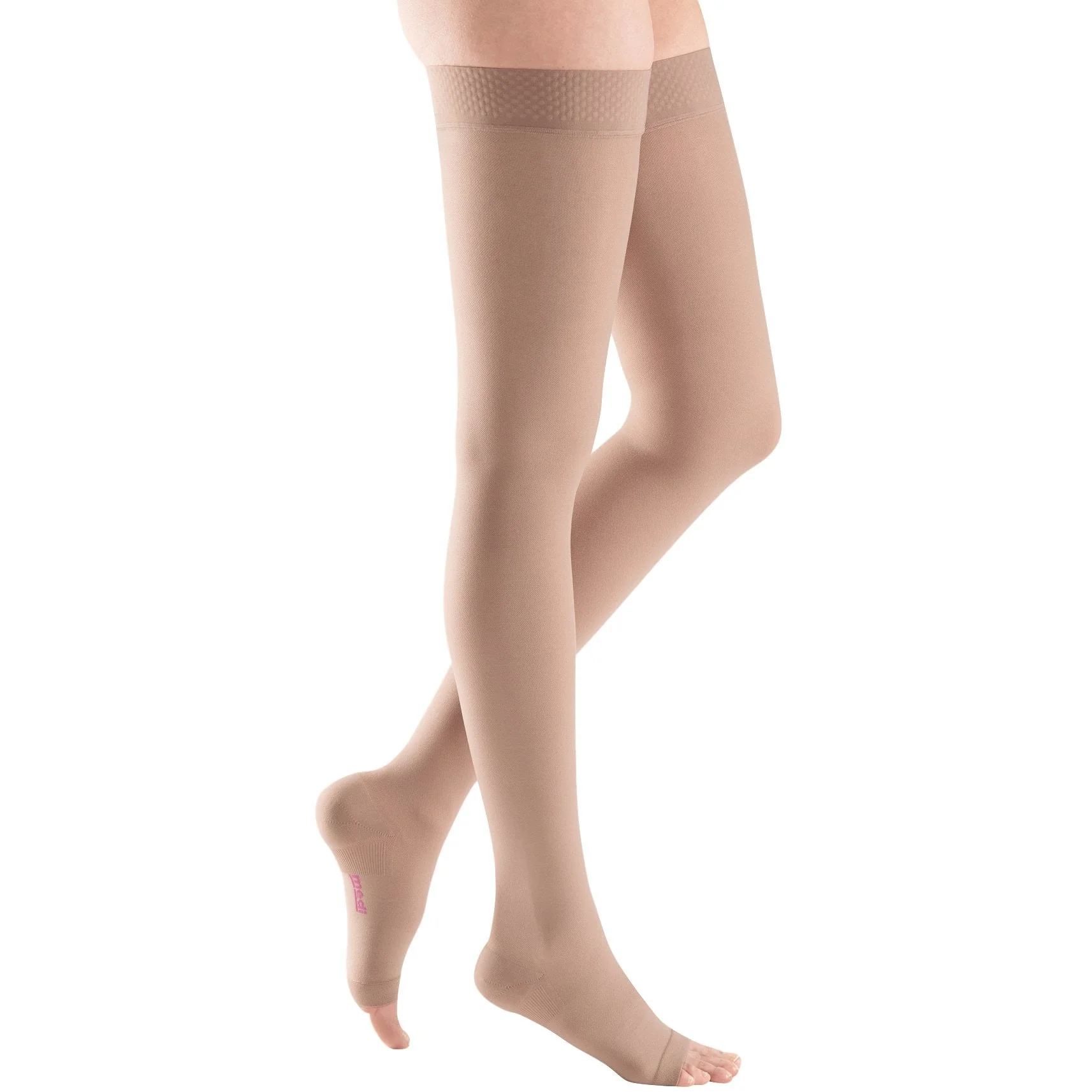 Mediven Plus Thigh High 20-30 mmHg, Open Toe w/ Silicone Top Band
