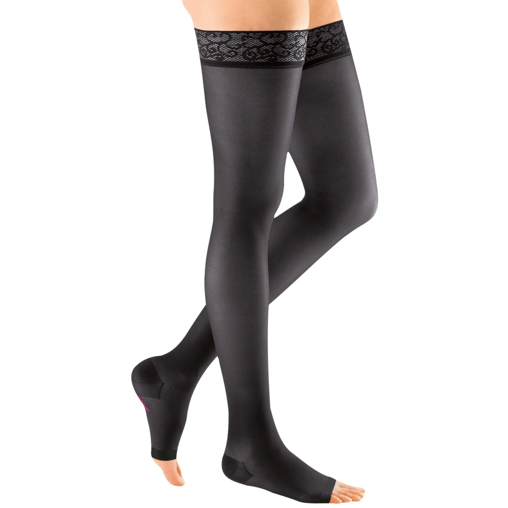 Mediven Sheer & Soft Women's Thigh High 30-40 mmHg, Open Toe - Image 2