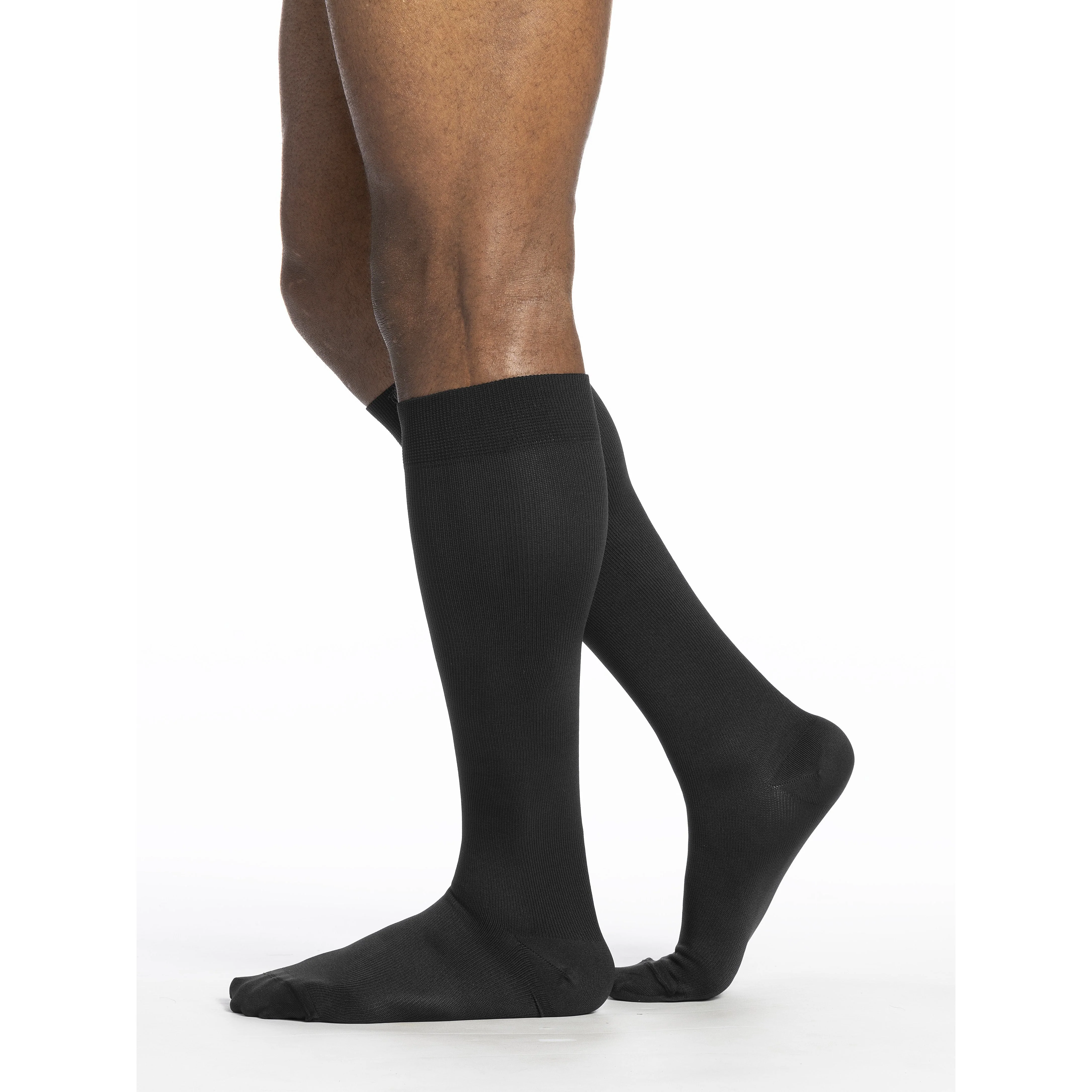 Sigvaris Microfiber Men's Knee High 30-40 mmHg w/ Silicone Beaded Grip-Top - Image 2
