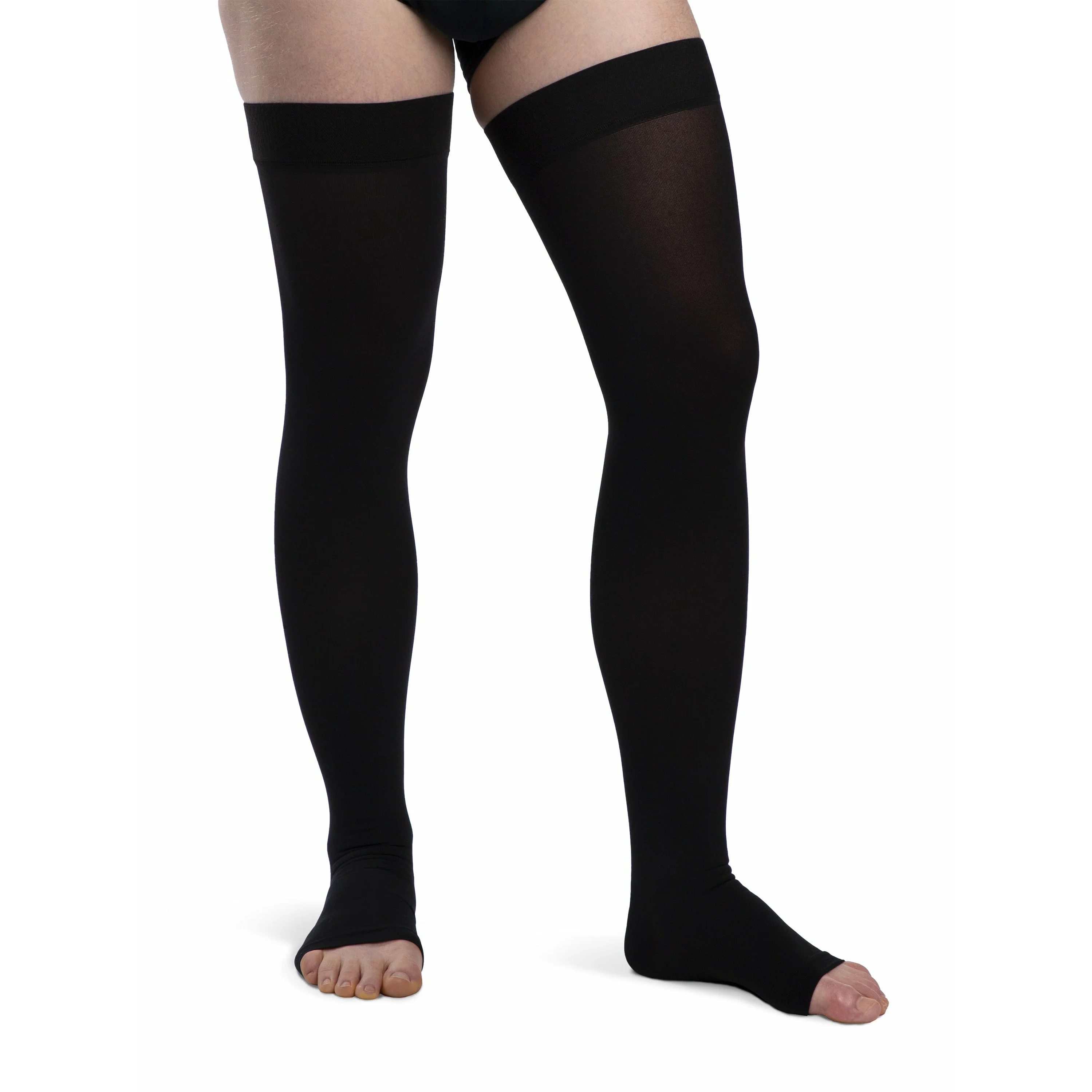 Sigvaris Opaque Thigh High 30-40 mmHg, Open Toe - Image 3