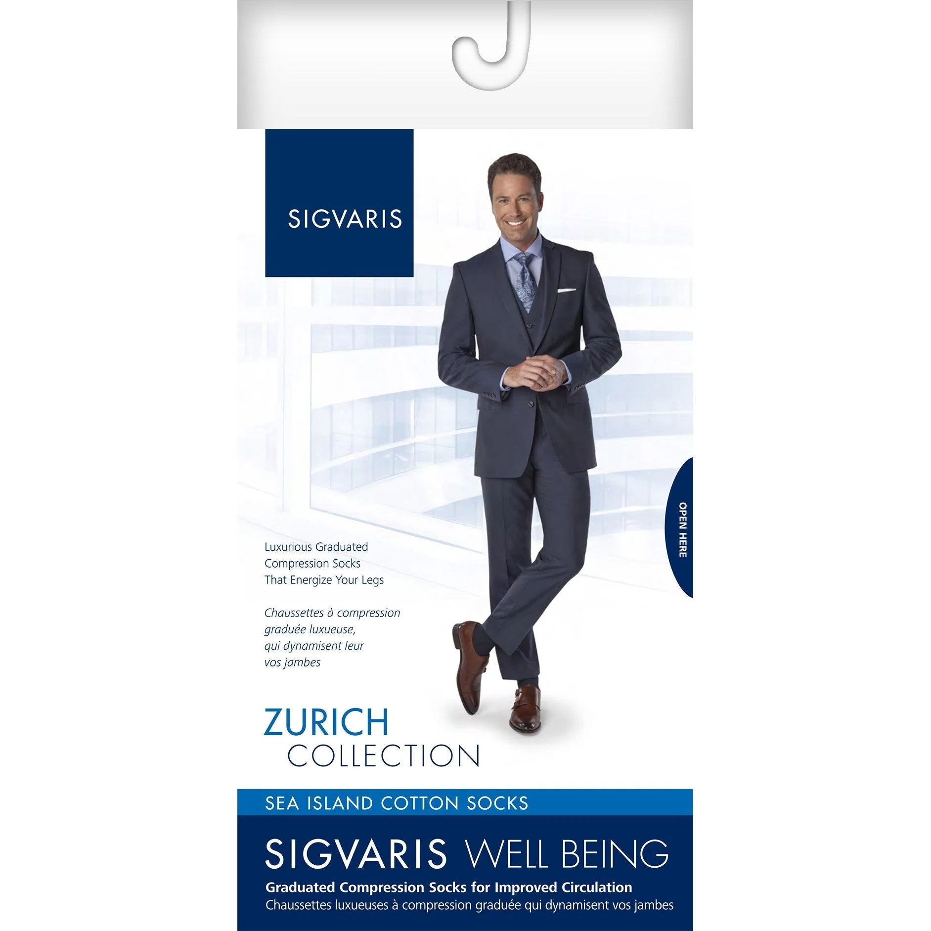 Sigvaris Sea Island Cotton Men's Knee High 15-20 mmHg - Image 3