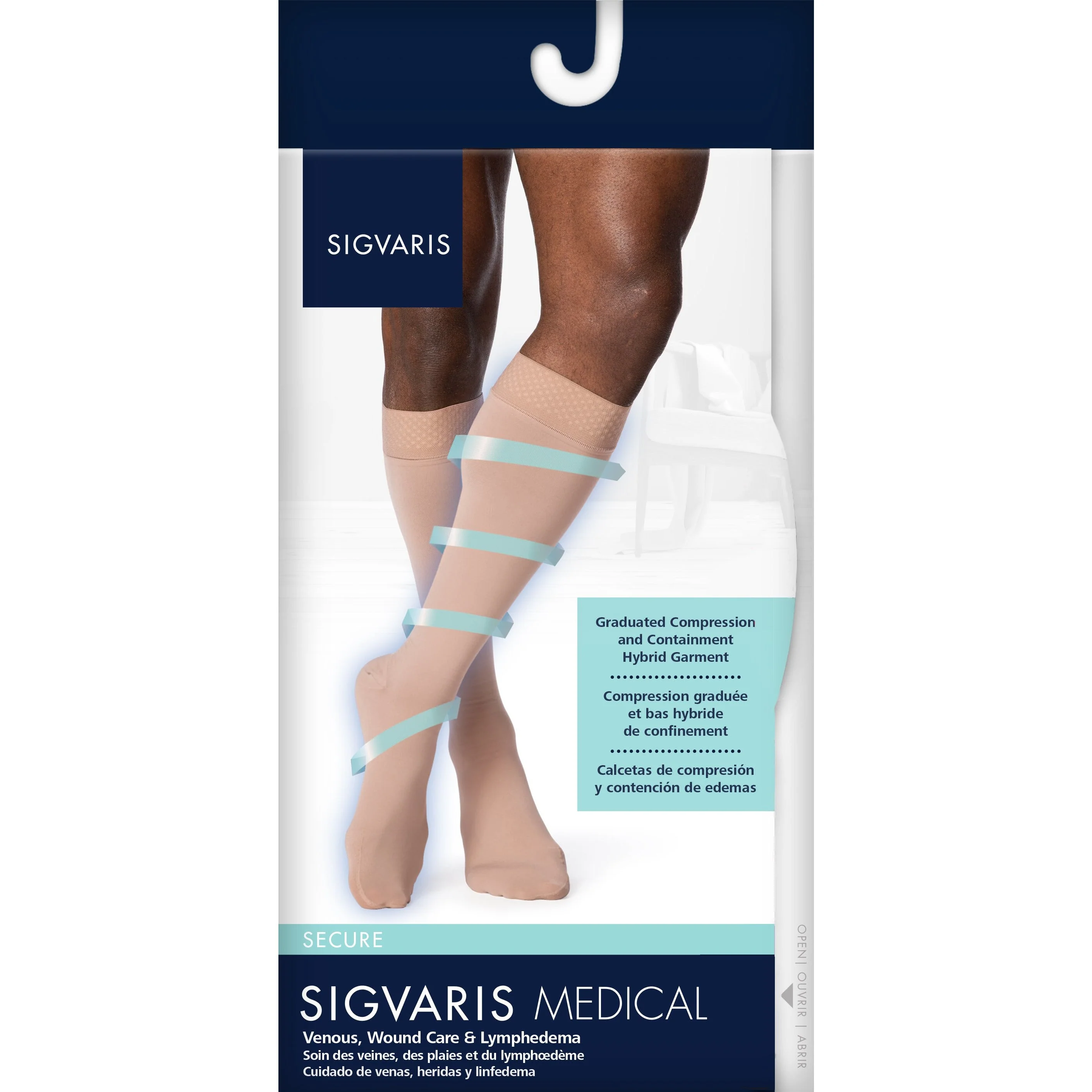 Sigvaris Secure Men's Knee High 30-40 mmHg - Image 3