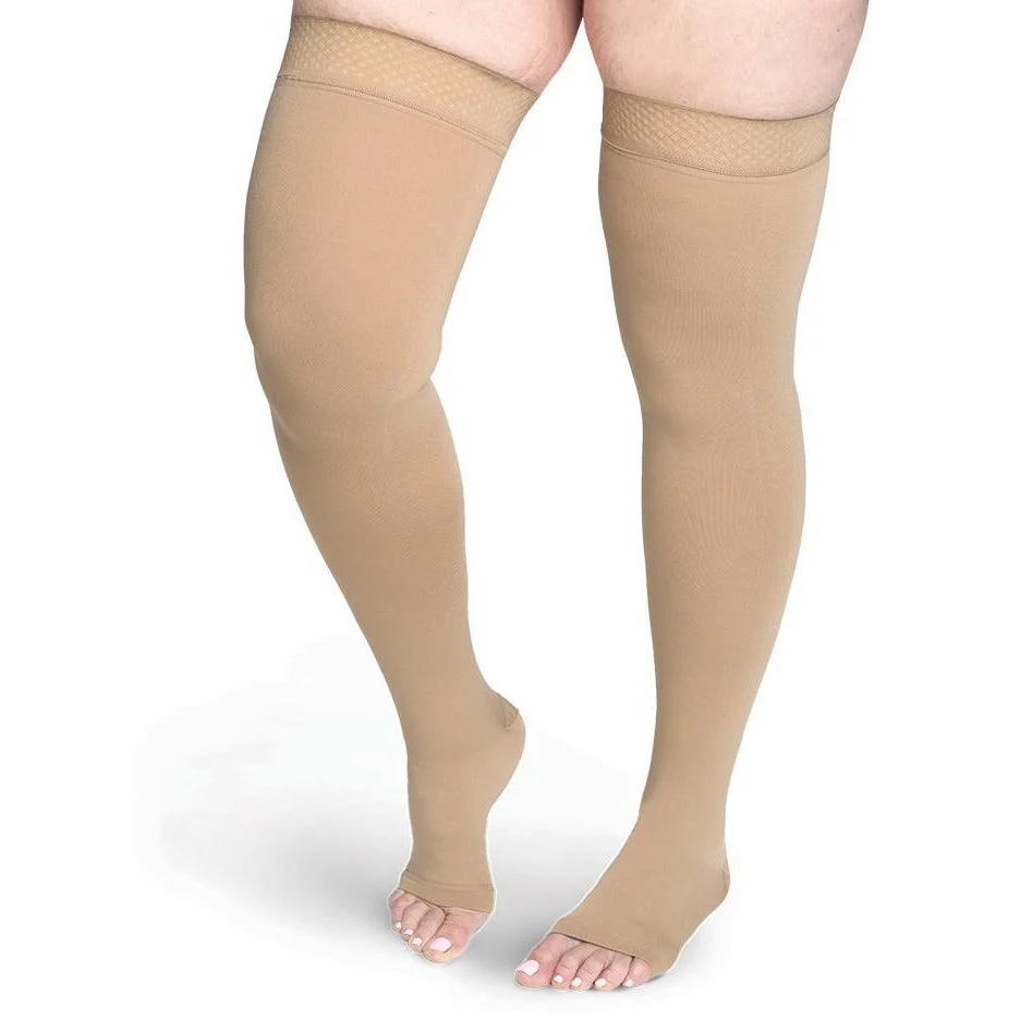 Sigvaris Secure Thigh High 20-30 mmHg, Open Toe