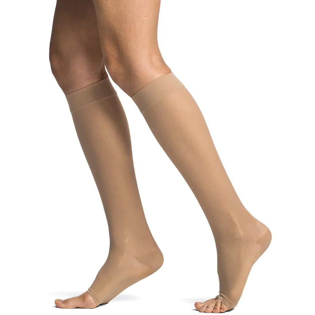 Sigvaris Sheer Women's Knee High 15-20 mmHg, Open Toe - Image 2