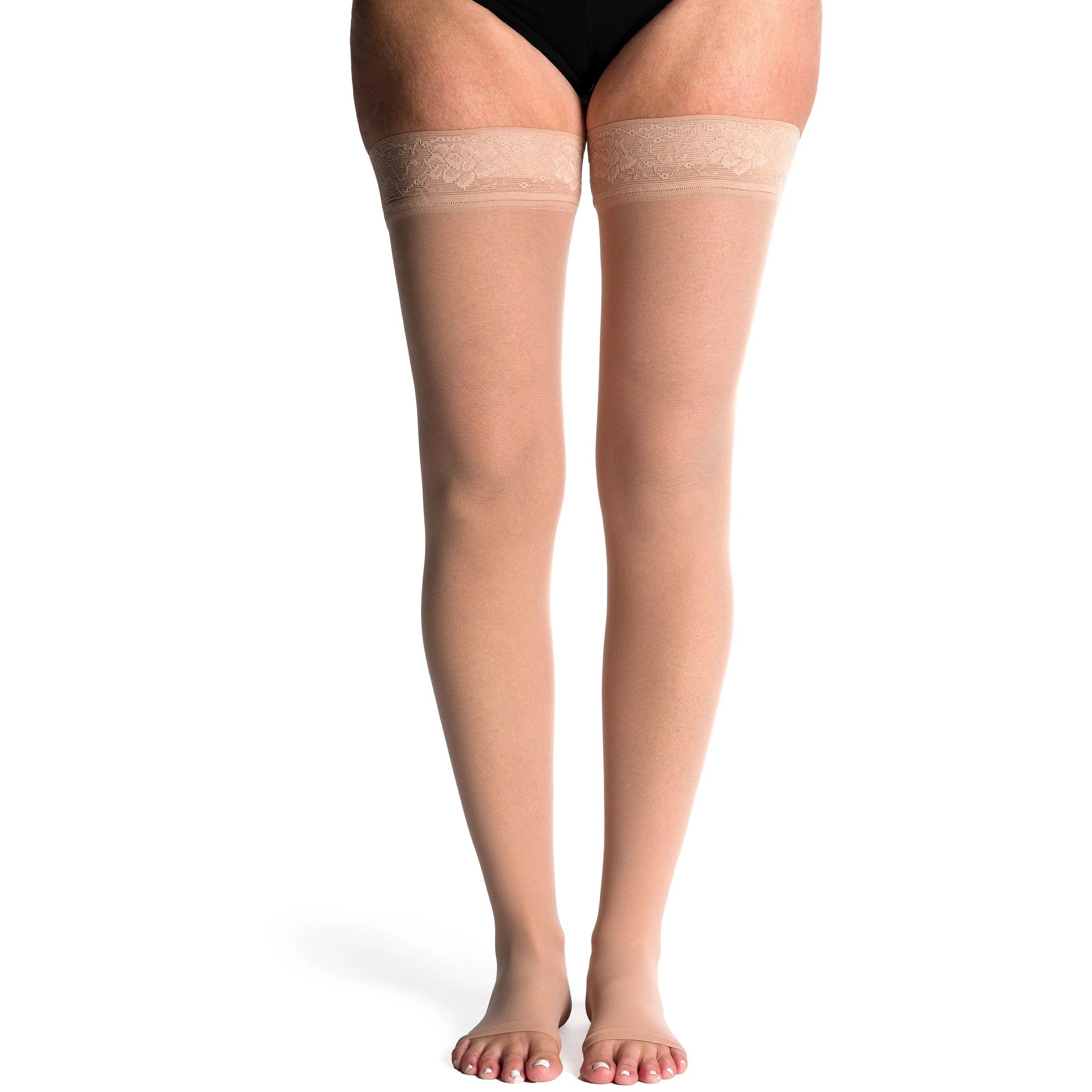 Sigvaris Sheer Women's Thigh High 20-30 mmHg, Open Toe - Image 7
