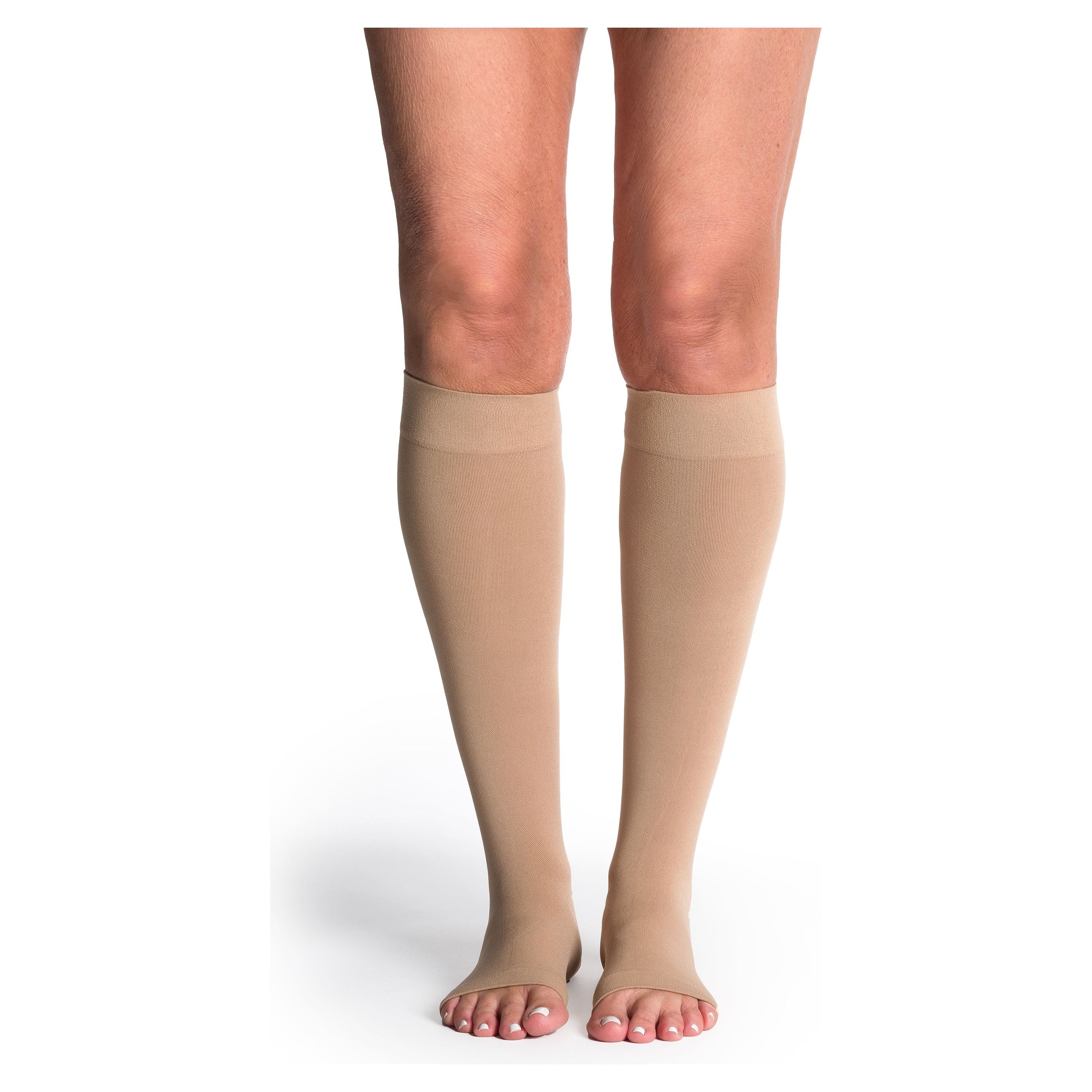 Sigvaris Soft Opaque Women's Knee High 15-20 mmHg, Open Toe - Image 2