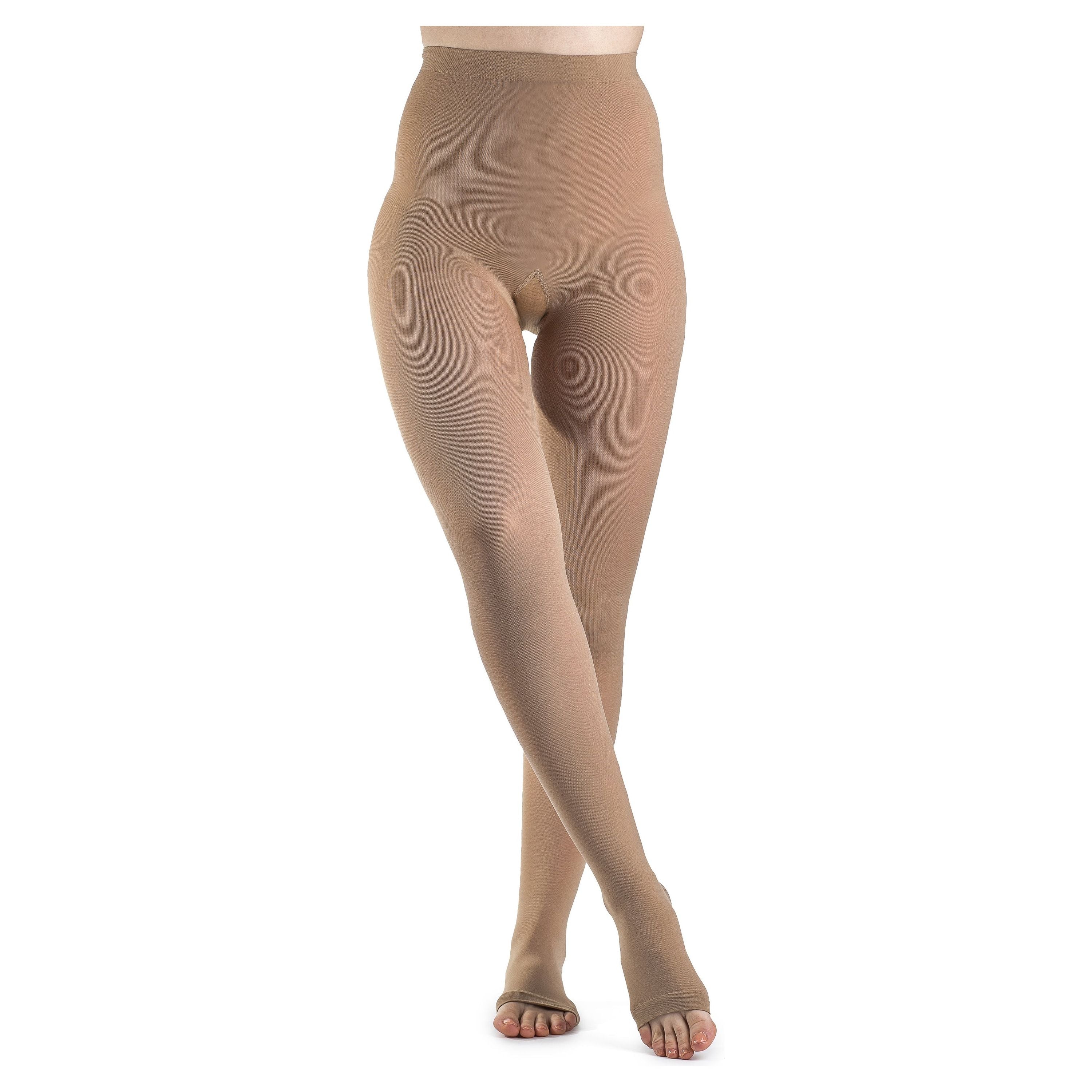 Sigvaris Soft Opaque Women's Pantyhose 15-20 mmHg, Open Toe - Image 2
