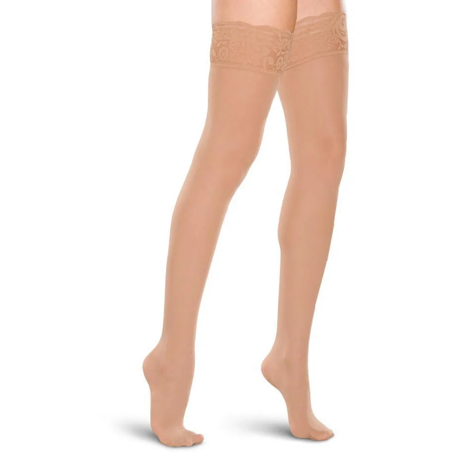 Therafirm® Women's Thigh High 15-20 mmHg w/ Lace-Top Band - Image 2