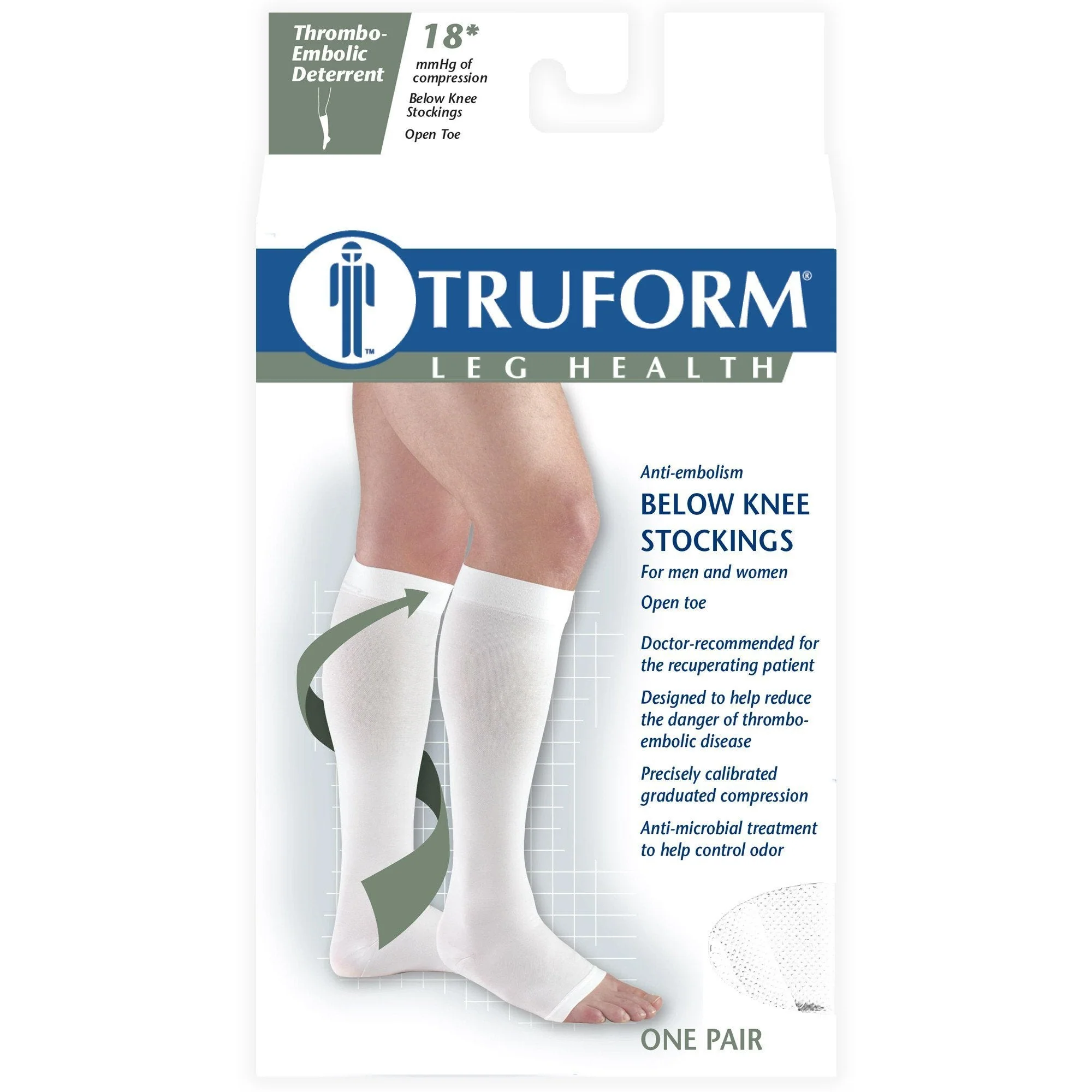 TRUFORM® Anti-Embolism Knee High 18 mmHg, Open Toe - Image 4