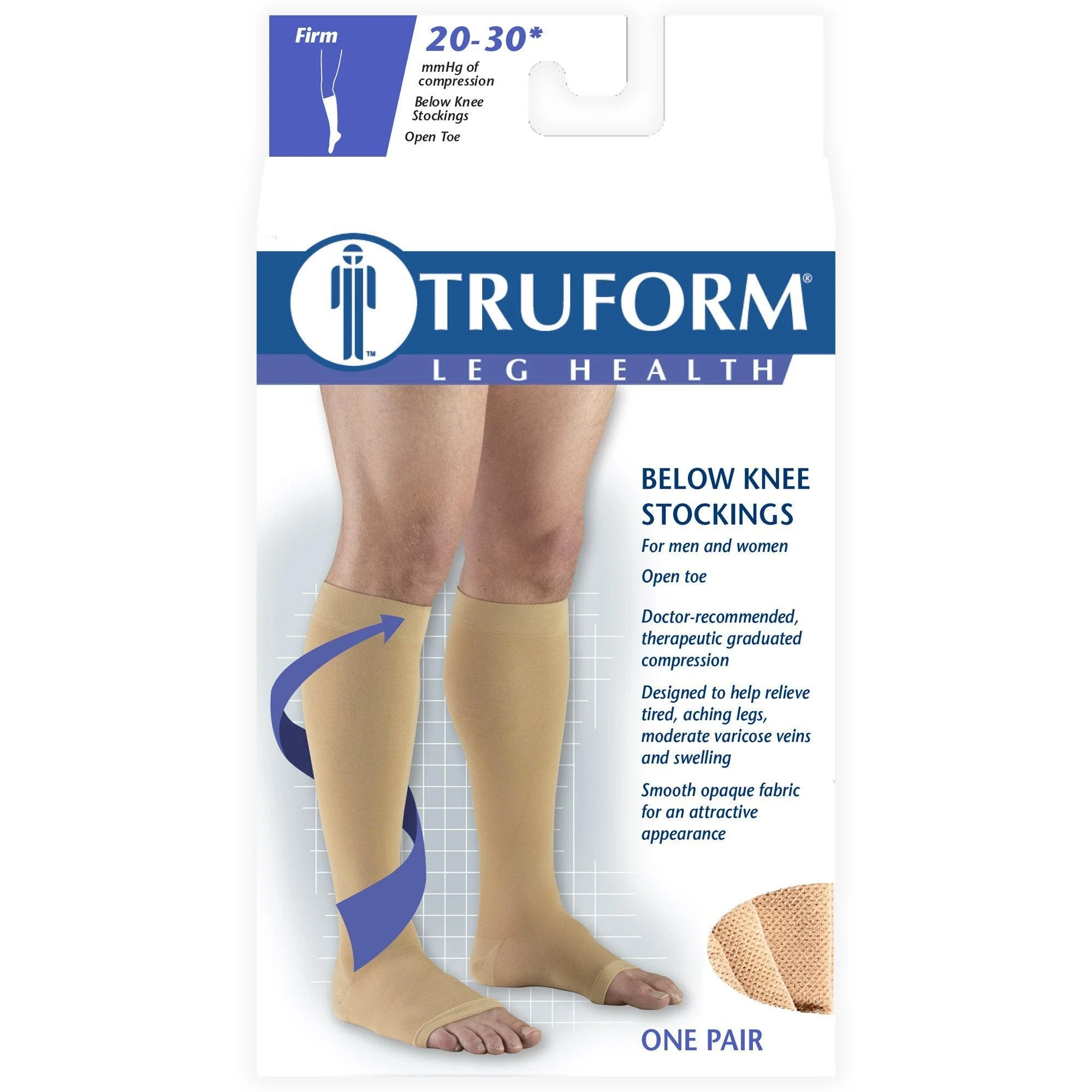 TRUFORM® Knee High 20-30 mmHg, Open Toe - Image 5