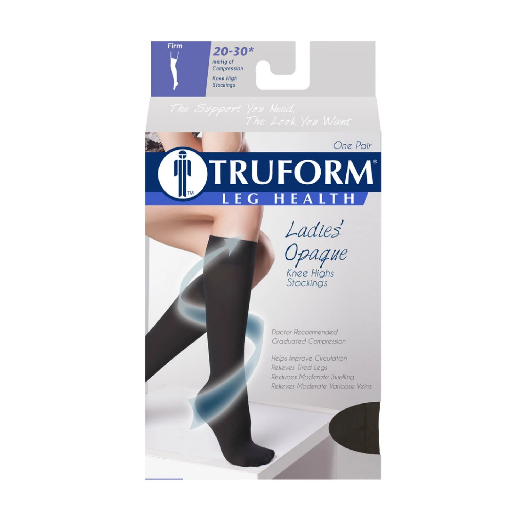 TRUFORM® Ladies Opaque Knee High 20-30 mmHg - Image 3