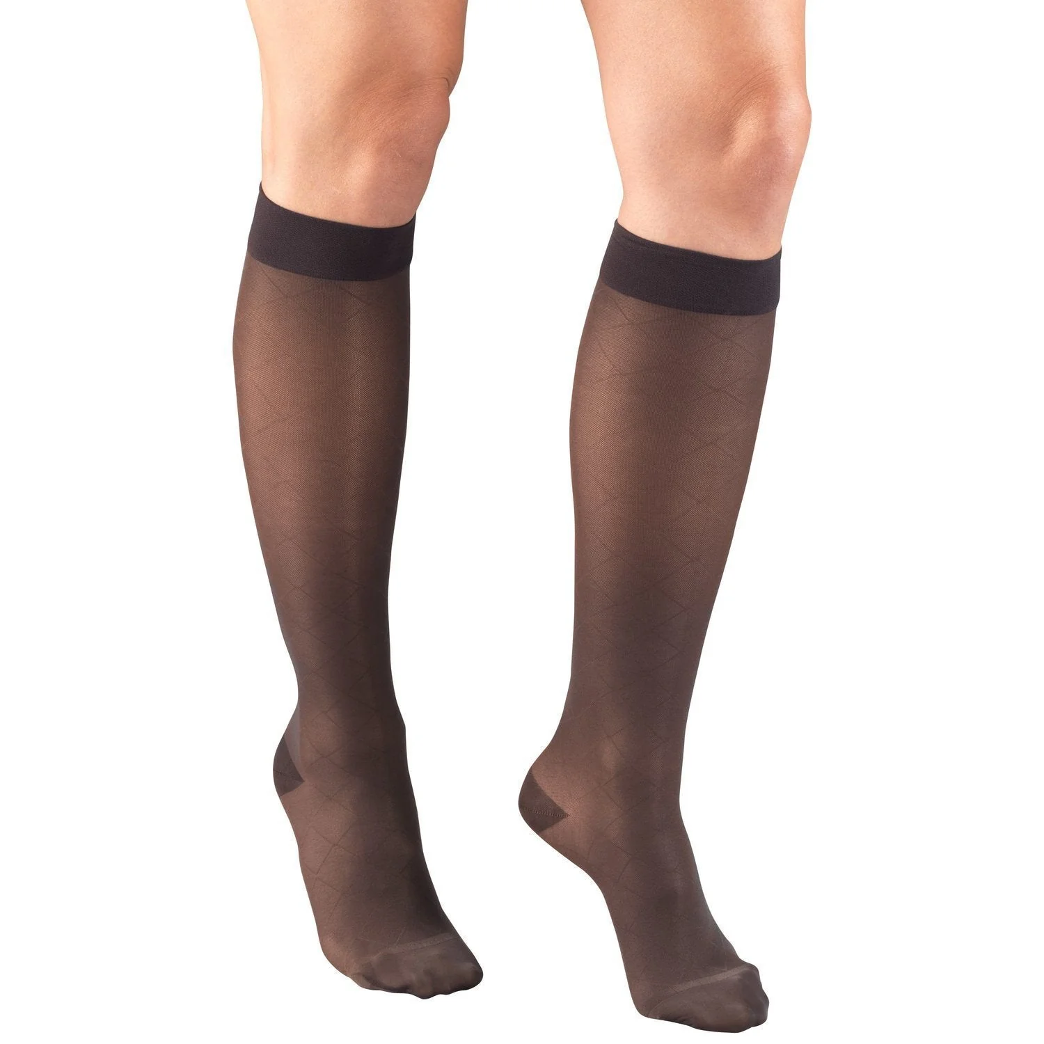 TRUFORM® Lites Women's Knee High 15-20 mmHg, Diamond Pattern - Image 2