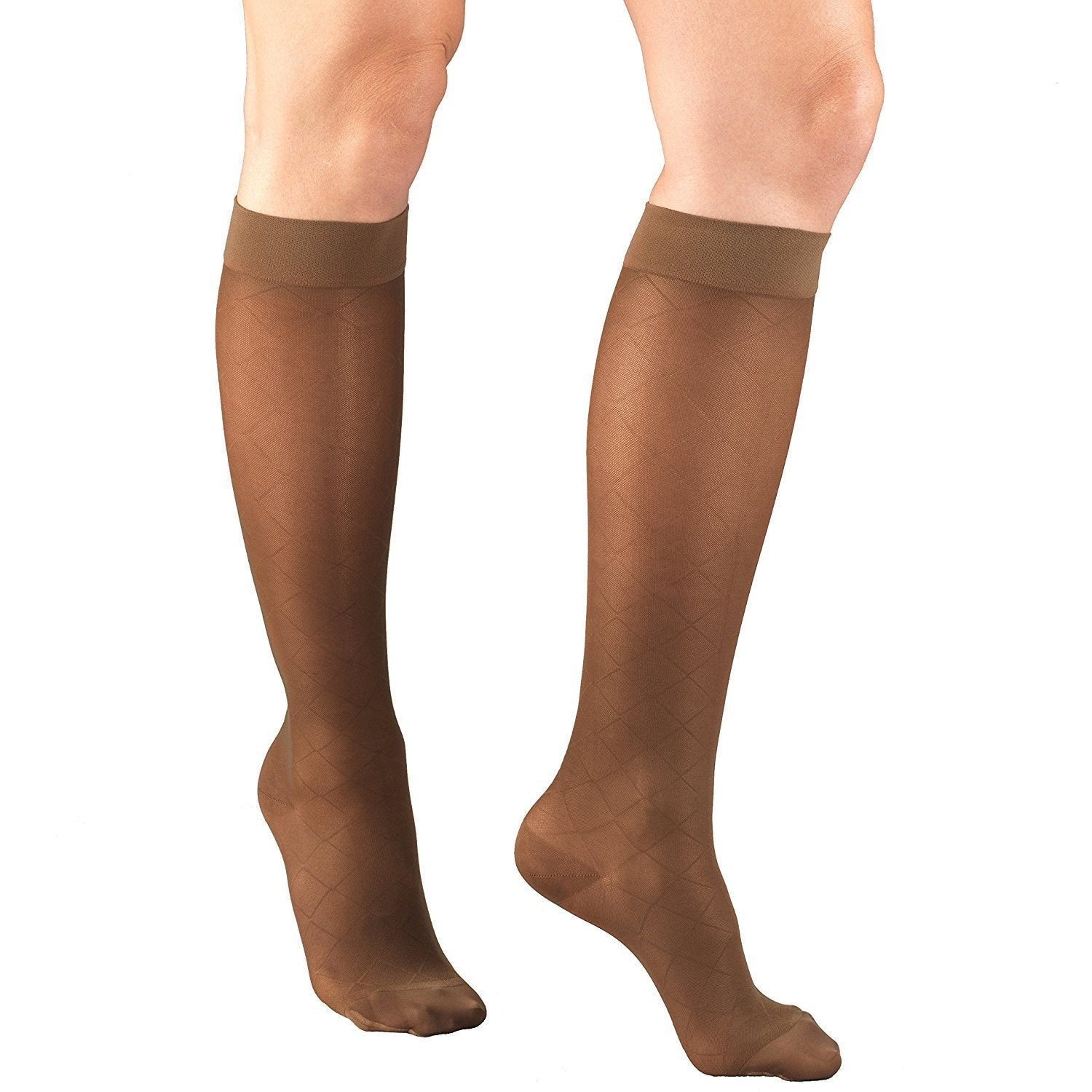TRUFORM® Lites Women's Knee High 15-20 mmHg, Diamond Pattern - Image 3