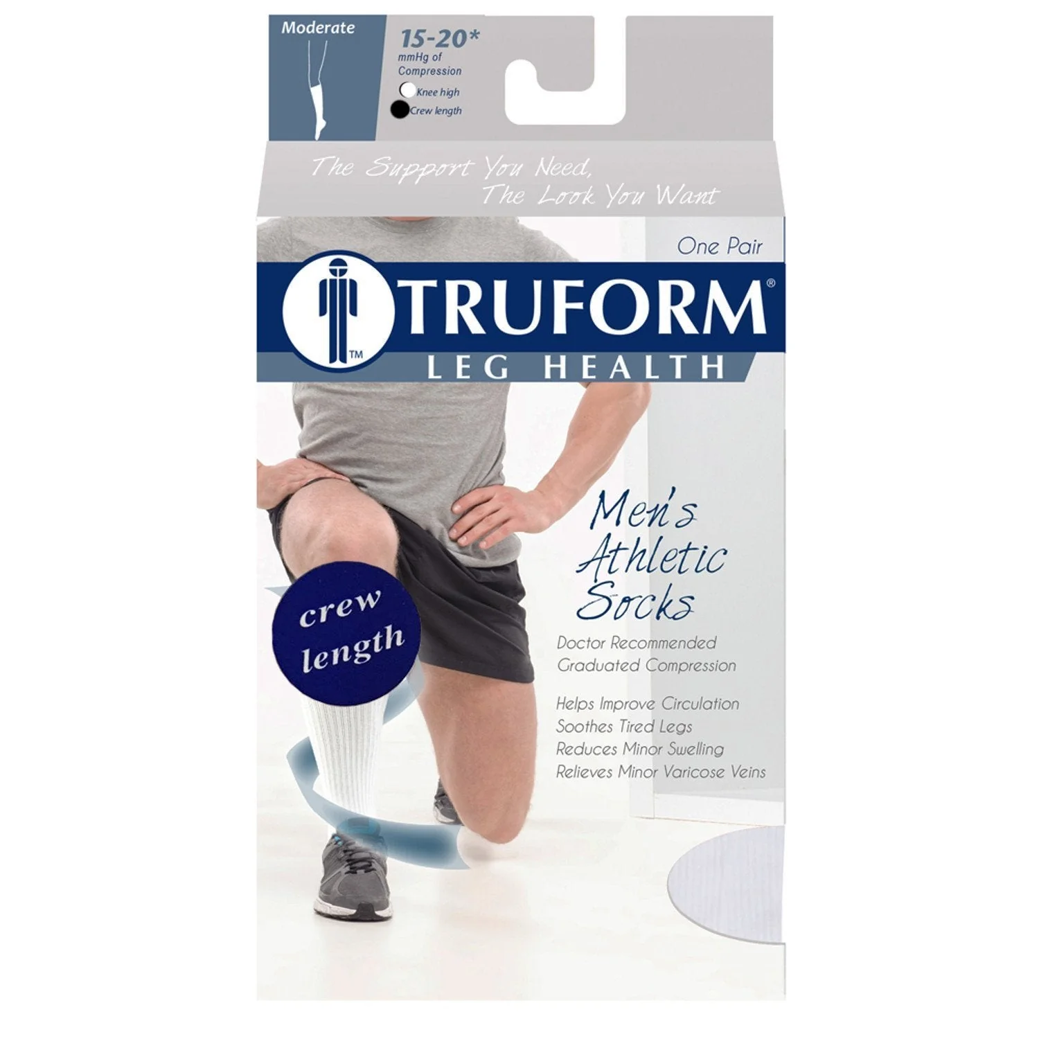 TRUFORM® Men's Crew Sock 15-20 mmHg - Image 6
