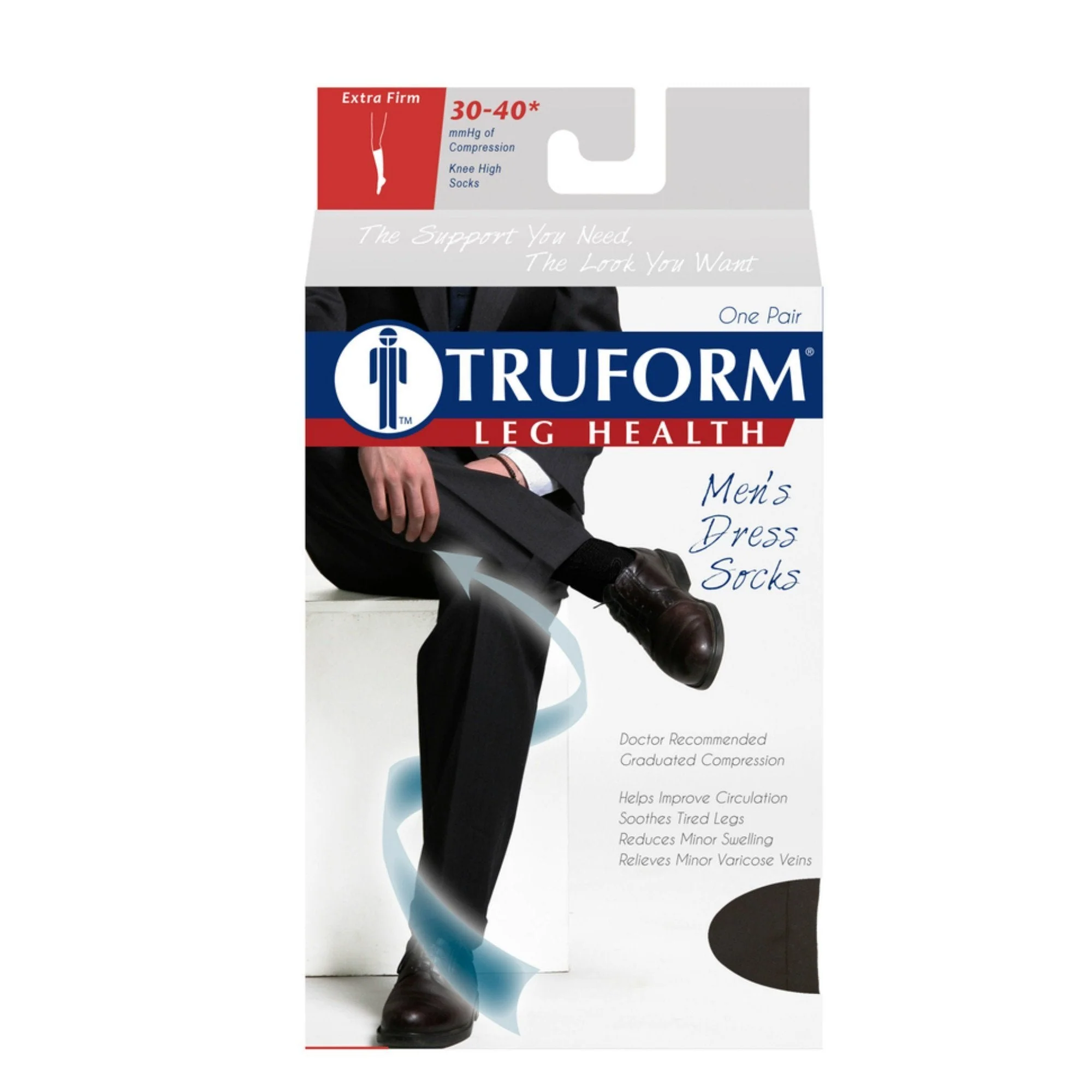 TRUFORM® Men's Dress Knee High 30-40 mmHg - Image 5