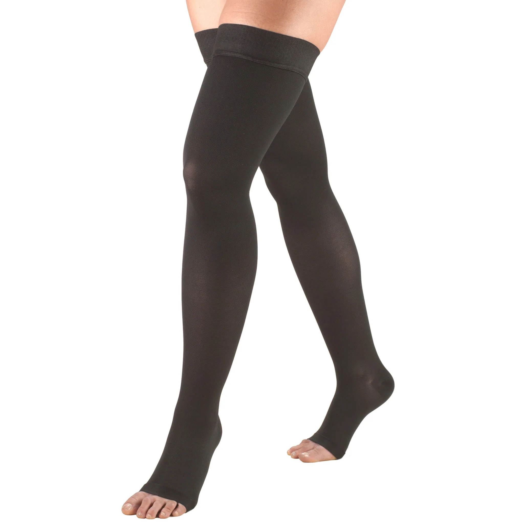 TRUFORM® Thigh High 20-30 mmHg w/ Silicone Dot, Open Toe - Image 4