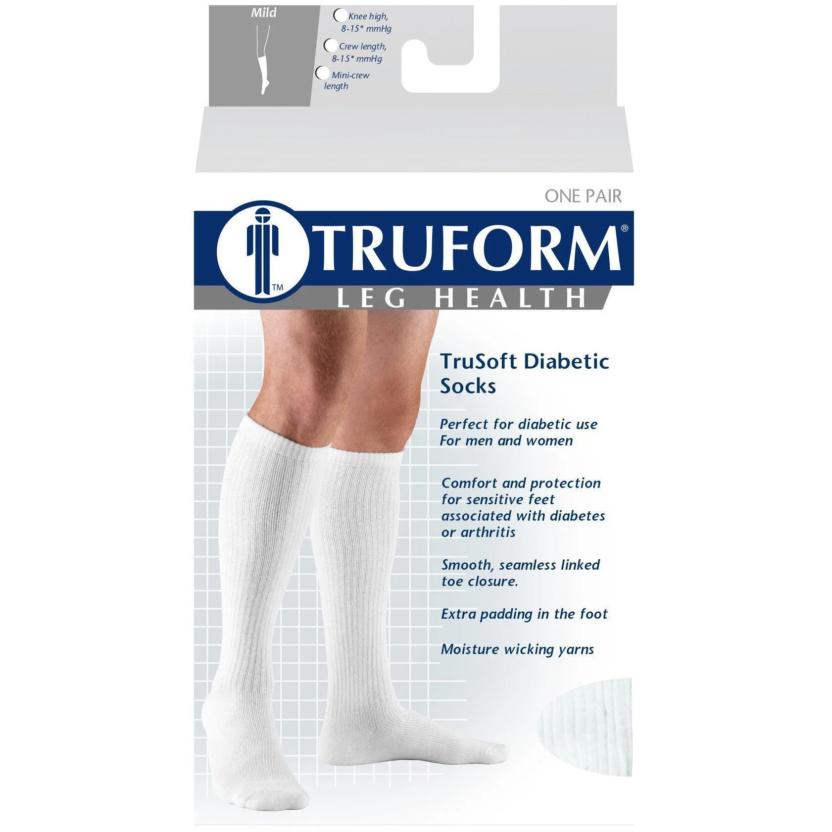 TRUFORM® TruSoft Crew Sock 8-15 mmHg - Image 3