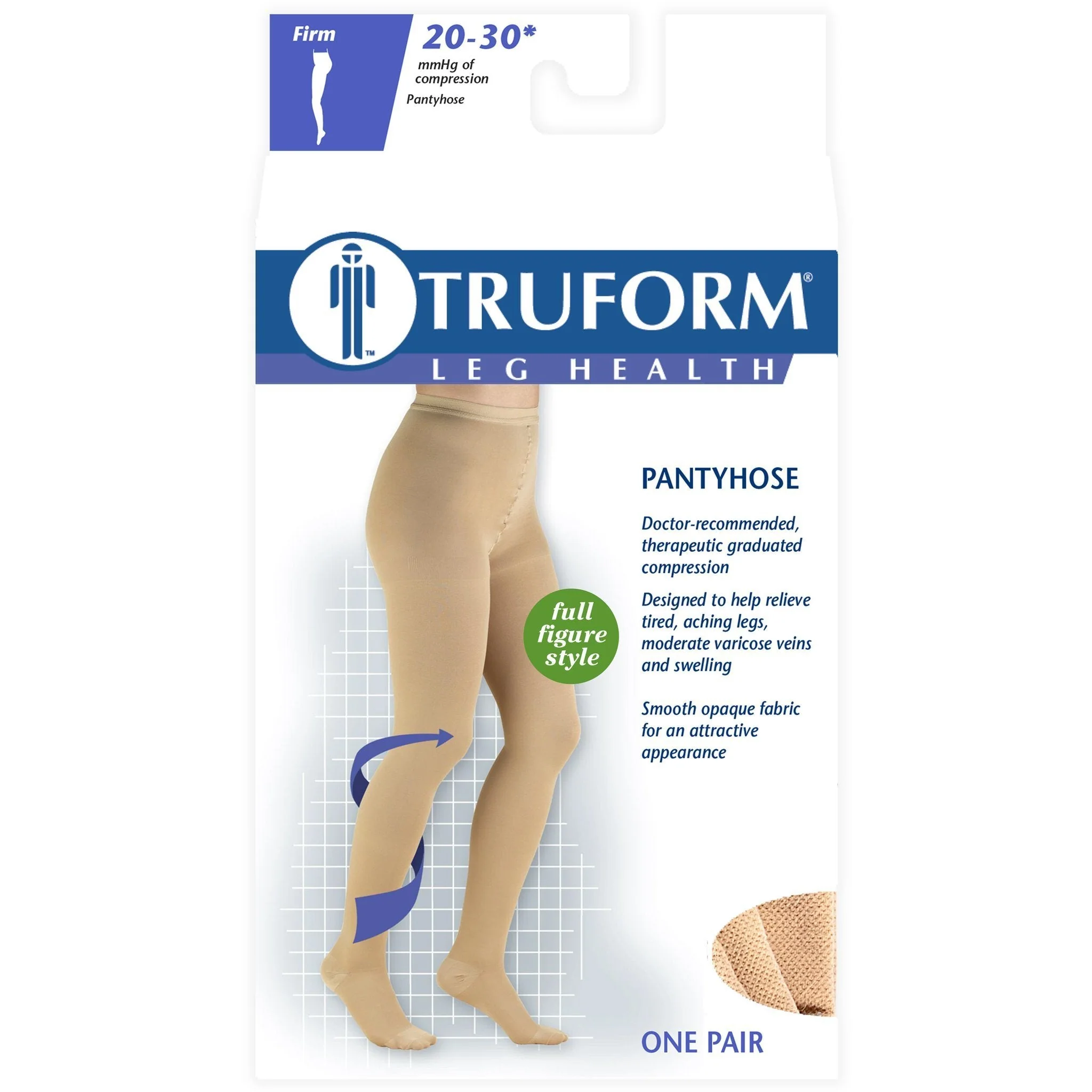 TRUFORM® Women's Pantyhose 20-30 mmHg, Plus Size - Image 3