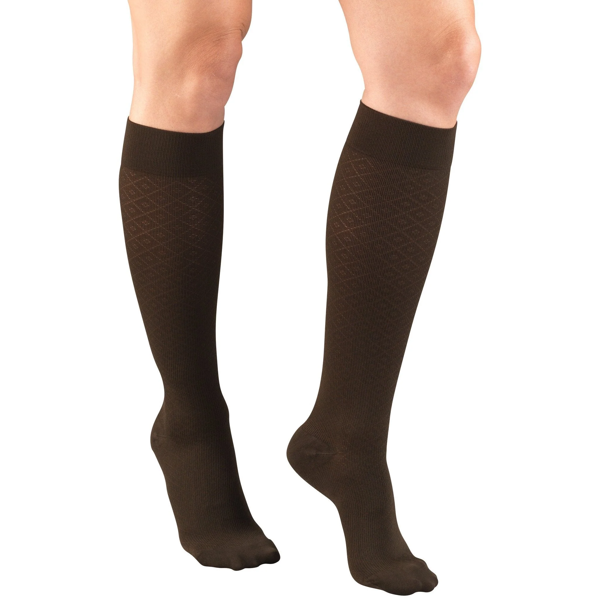 TRUFORM® Women's Trouser Knee High 15-20 mmHg, Diamond Pattern - Image 2