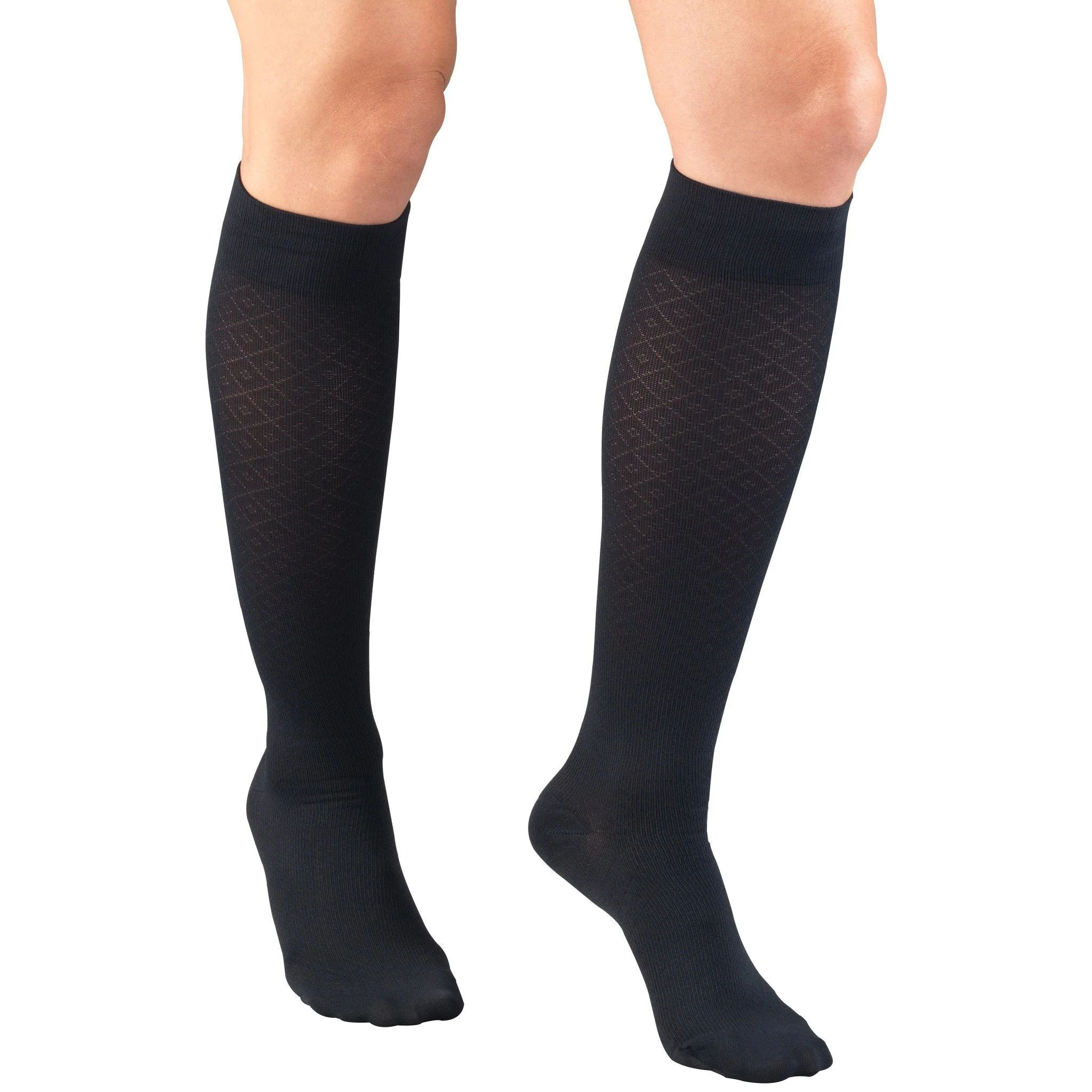 TRUFORM® Women's Trouser Knee High 15-20 mmHg, Diamond Pattern - Image 3