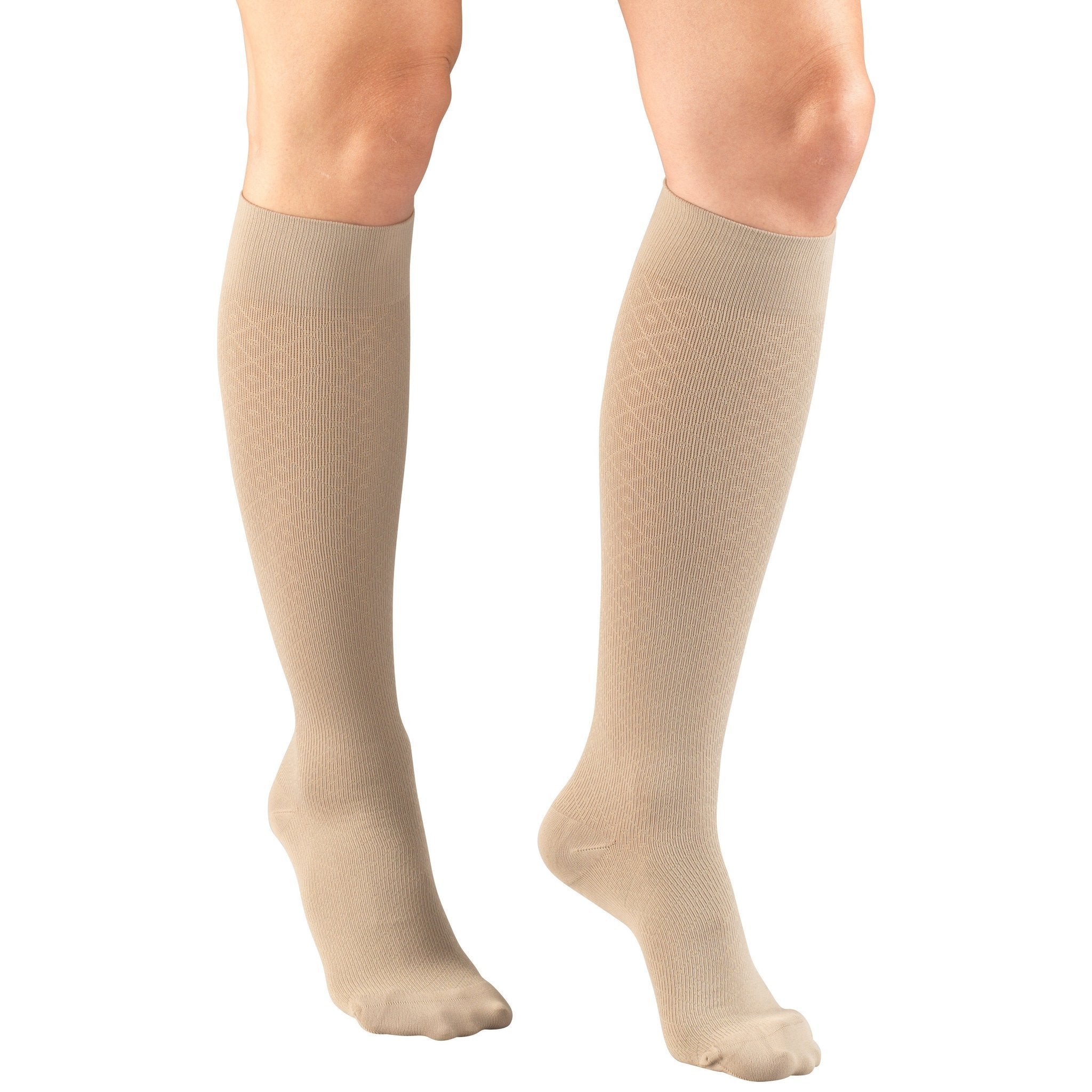 TRUFORM® Women's Trouser Knee High 15-20 mmHg, Diamond Pattern - Image 4